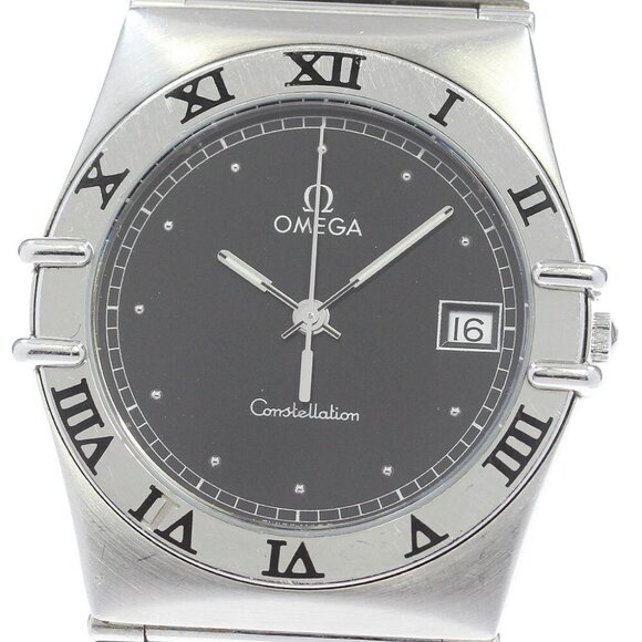 OMEGA Constellation Date Black Dial Quartz Men's Watch